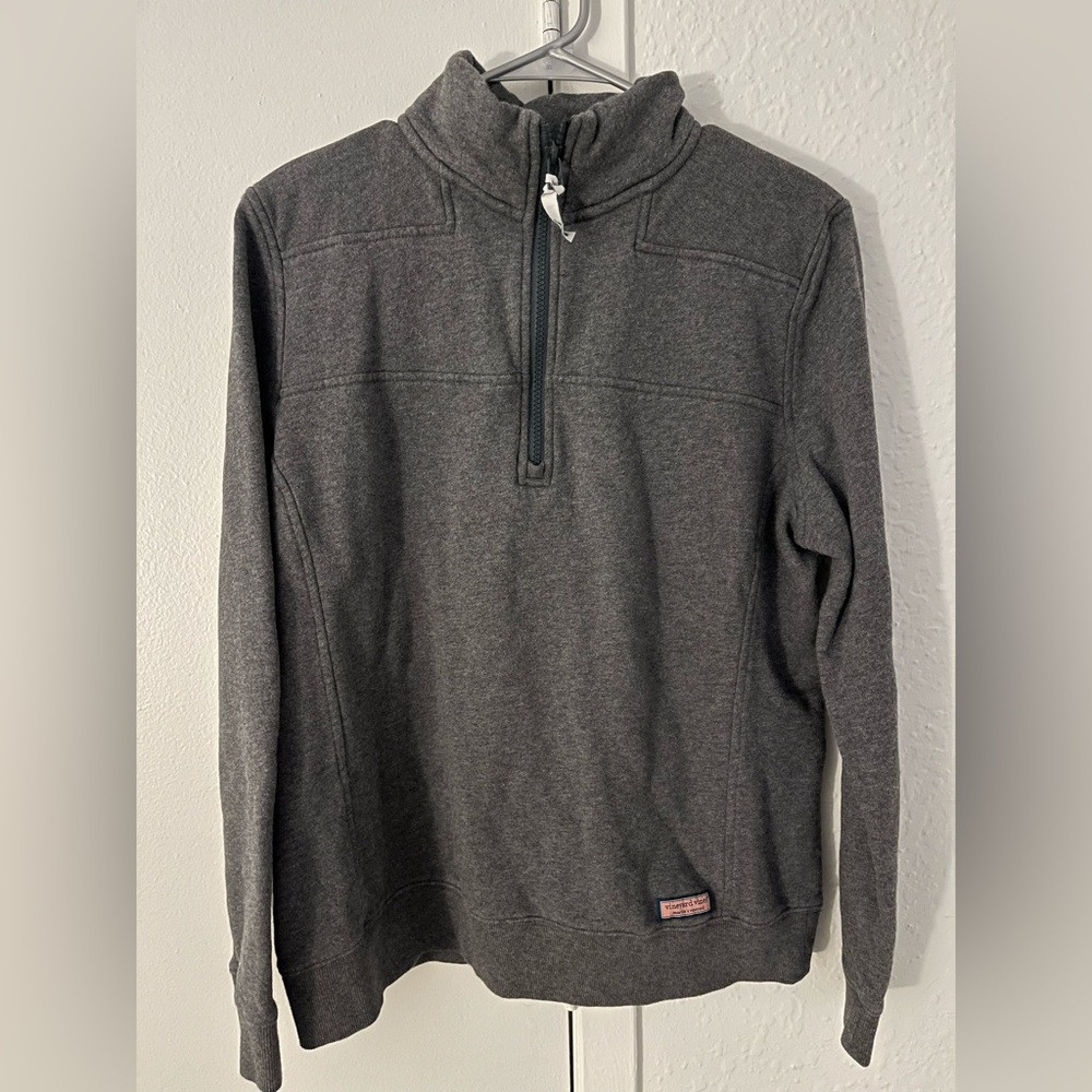 Vineyard Vines Men's Charcoal Zip-Up Sweater